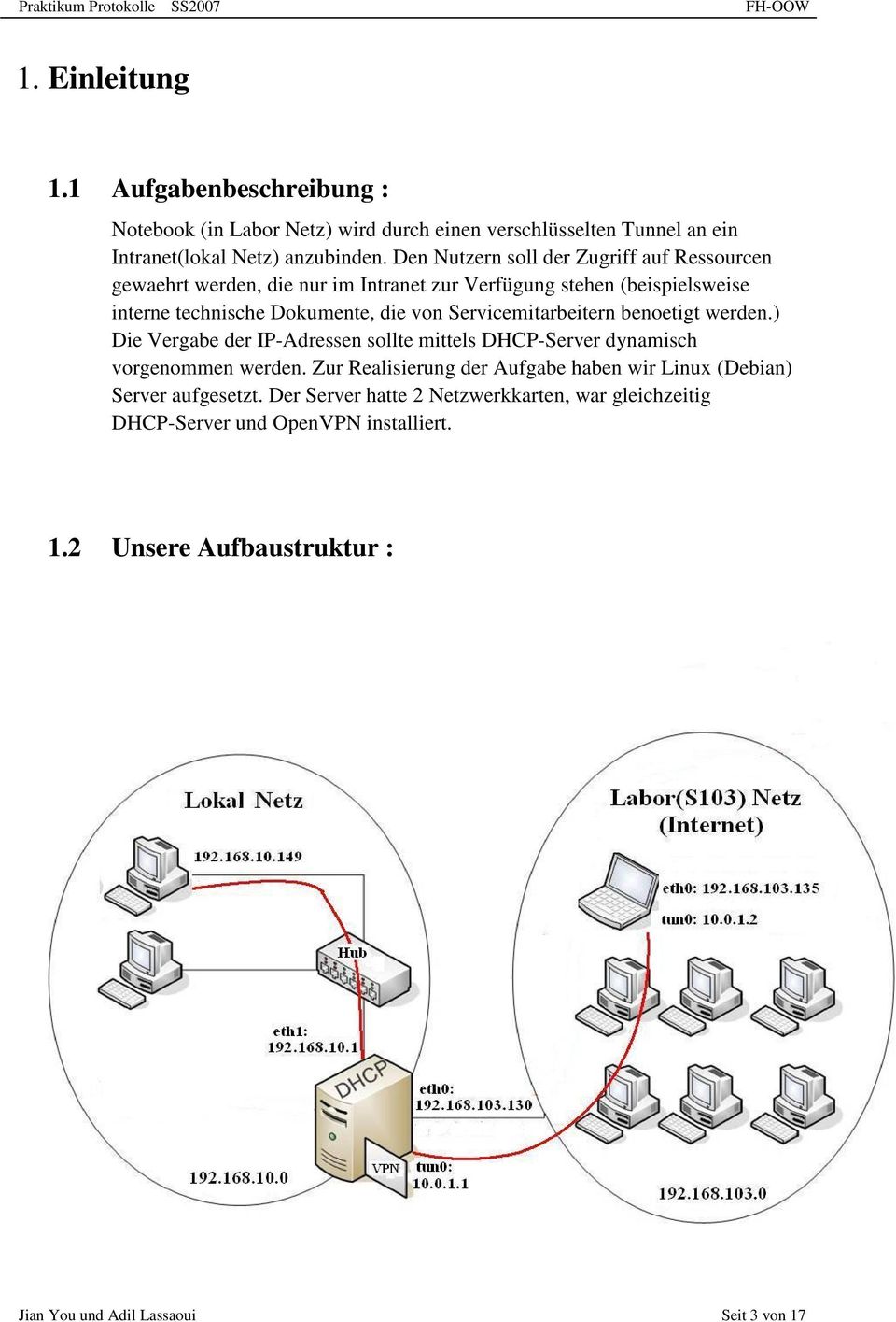 Servicemitarbeitern benoetigt werden.) Die Vergabe der IP-Adressen sollte mittels DHCP-Server dynamisch vorgenommen werden.