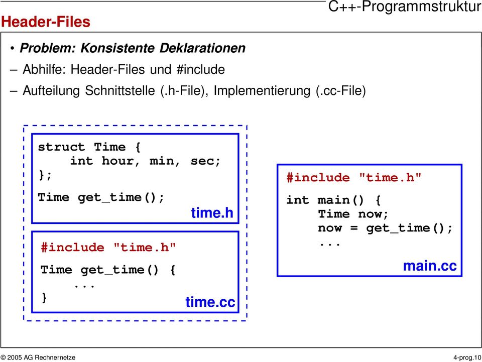 cc-file) struct Time { int hour, min, sec; }; Time get_time(); #include "time.h" time.