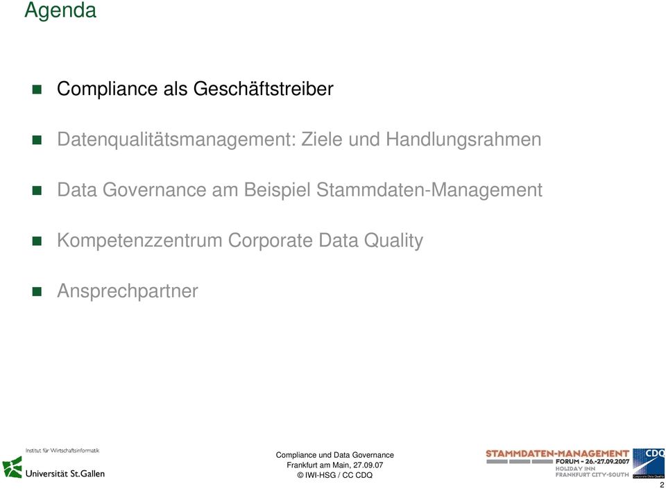 Handlungsrahmen Data Governance am Beispiel
