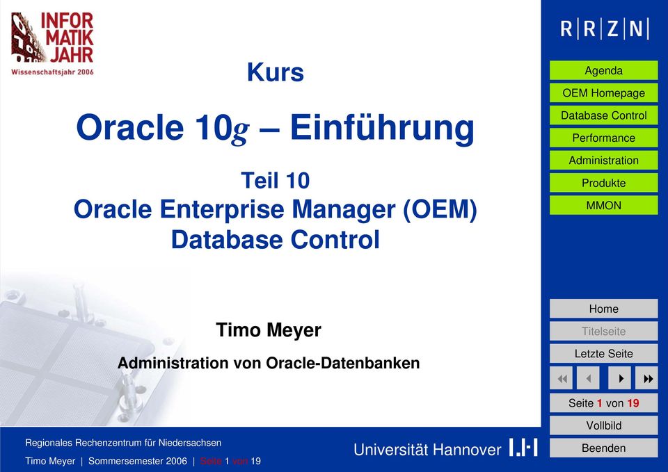 Meyer von Oracle-Datenbanken Timo Meyer