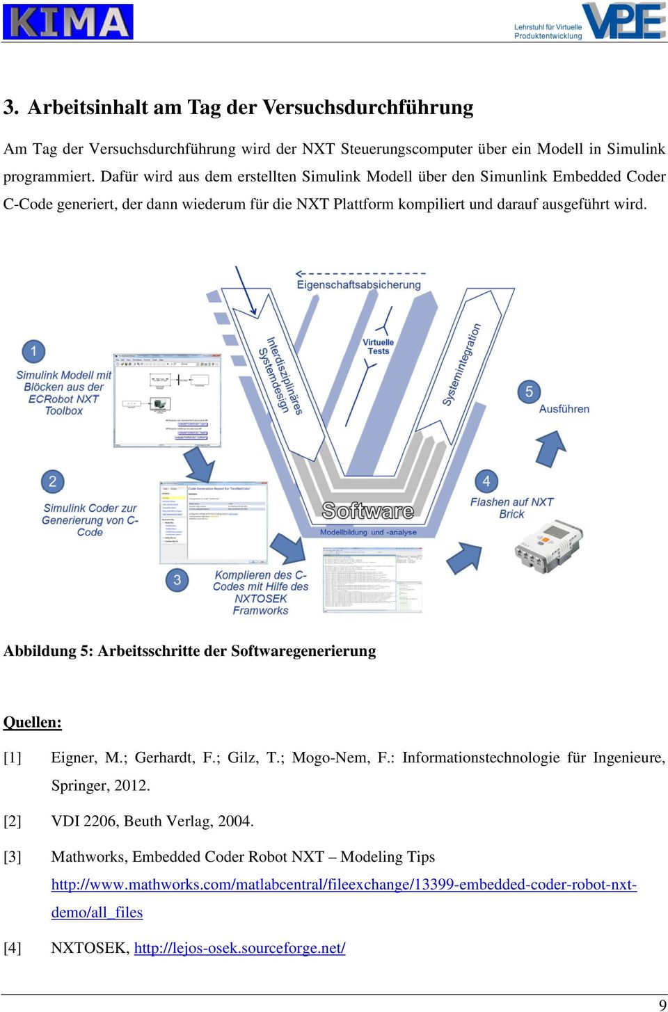 Abbildung 5: Arbeitsschritte der Softwaregenerierung Quellen: [1] Eigner, M.; Gerhardt, F.; Gilz, T.; Mogo-Nem, F.: Informationstechnologie für Ingenieure, Springer, 2012.