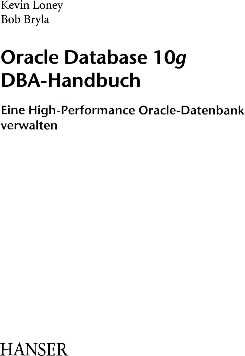 DBA-Handbuch Eine