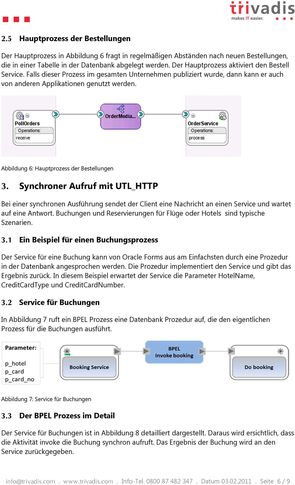 Abbildung 6: Hauptprozess der Bestellungen 3. Synchroner Aufruf mit UTL_HTTP Bei einer synchronen Ausführung sendet der Client eine Nachricht an einen Service und wartet auf eine Antwort.