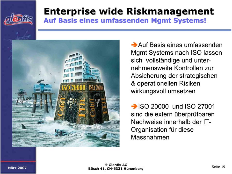 Kontrollen zur Absicherung der strategischen & operationellen Risiken wirkungsvoll umsetzen ISO