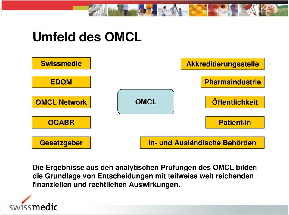 Ergebnisse aus den analytischen Prüfungen des OMCL bilden die Grundlage von