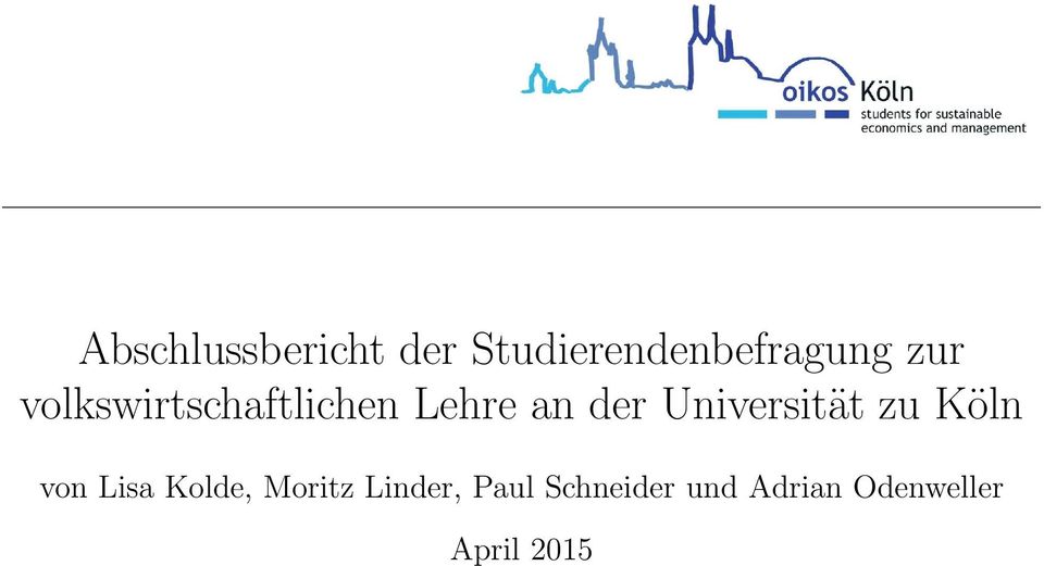 Universität zu Köln von Lisa Kolde, Moritz