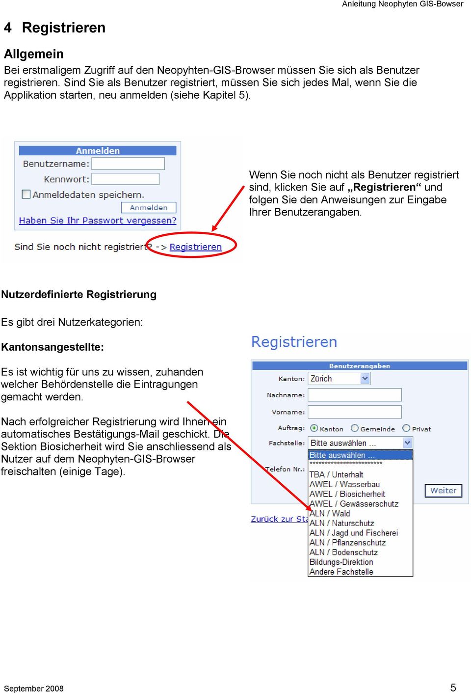Wenn Sie noch nicht als Benutzer registriert sind, klicken Sie auf Registrieren und folgen Sie den Anweisungen zur Eingabe Ihrer Benutzerangaben.