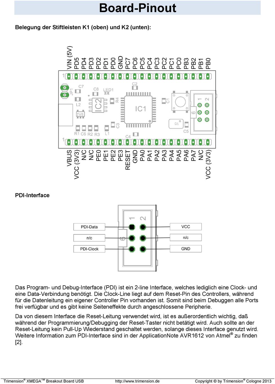 Somit sind beim Debuggen alle Ports frei verfügbar und es gibt keine Seiteneffekte durch angeschlossene Peripherie.