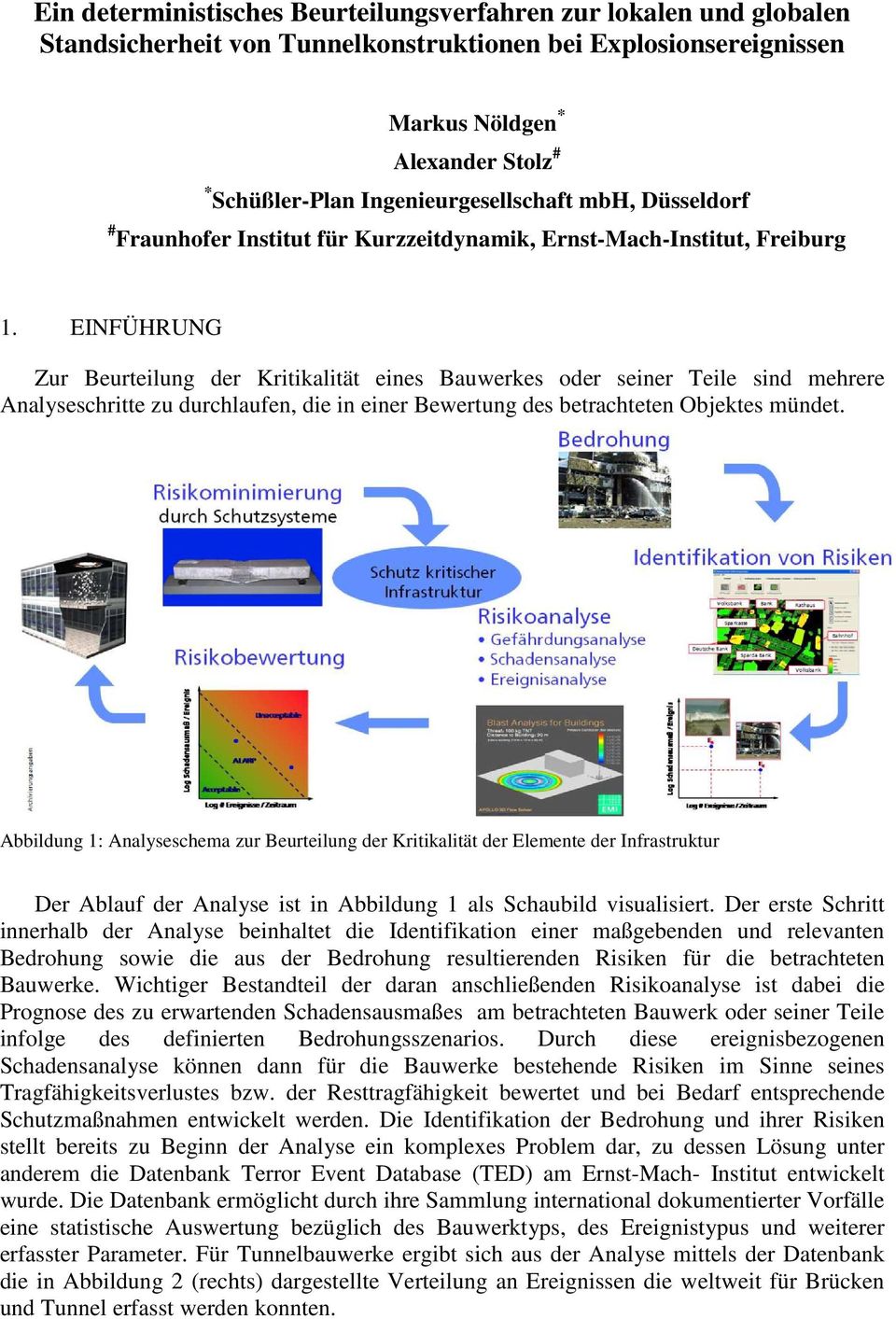 EINFÜHRUNG Zur Beurteilung der Kritikalität eines Bauwerkes oder seiner Teile sind mehrere Analyseschritte zu durchlaufen, die in einer Bewertung des betrachteten Objektes mündet.