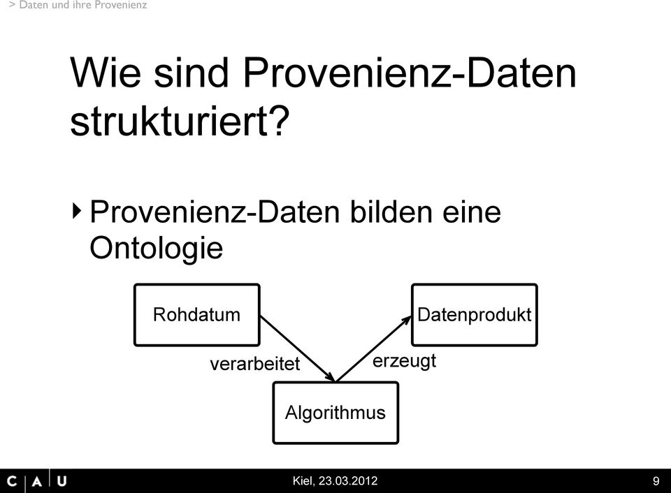 Provenienz-Daten bilden eine Ontologie