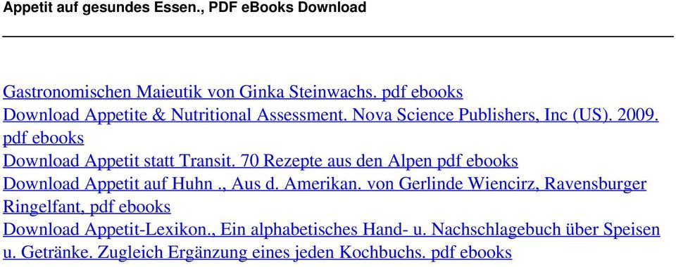 70 Rezepte aus den Alpen pdf ebooks Download Appetit auf Huhn., Aus d. Amerikan.