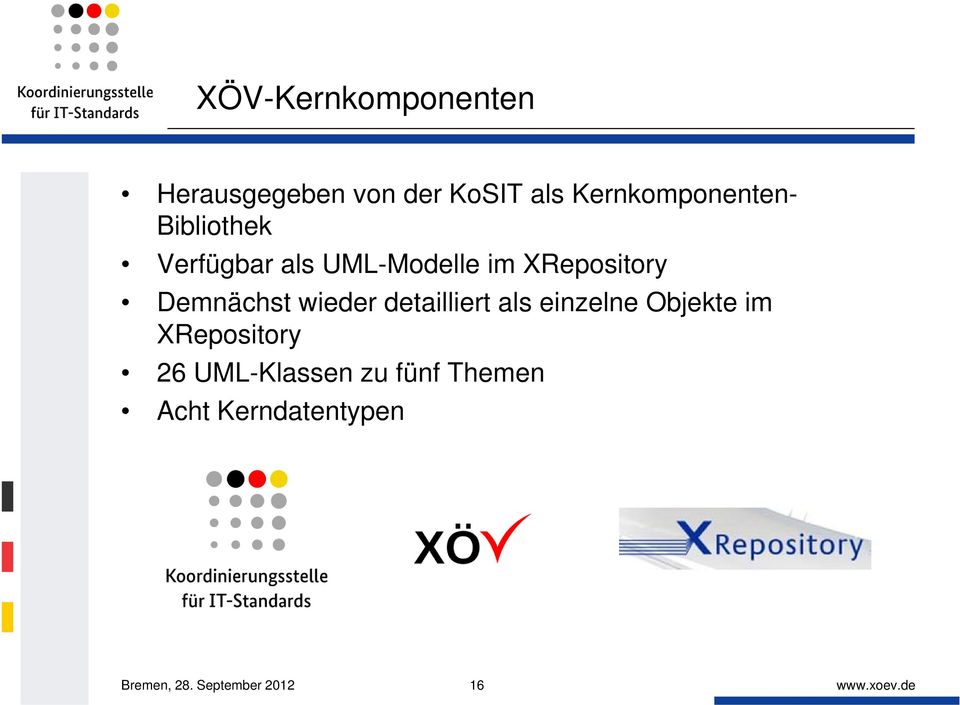 XRepository Demnächst wieder detailliert als einzelne Objekte im