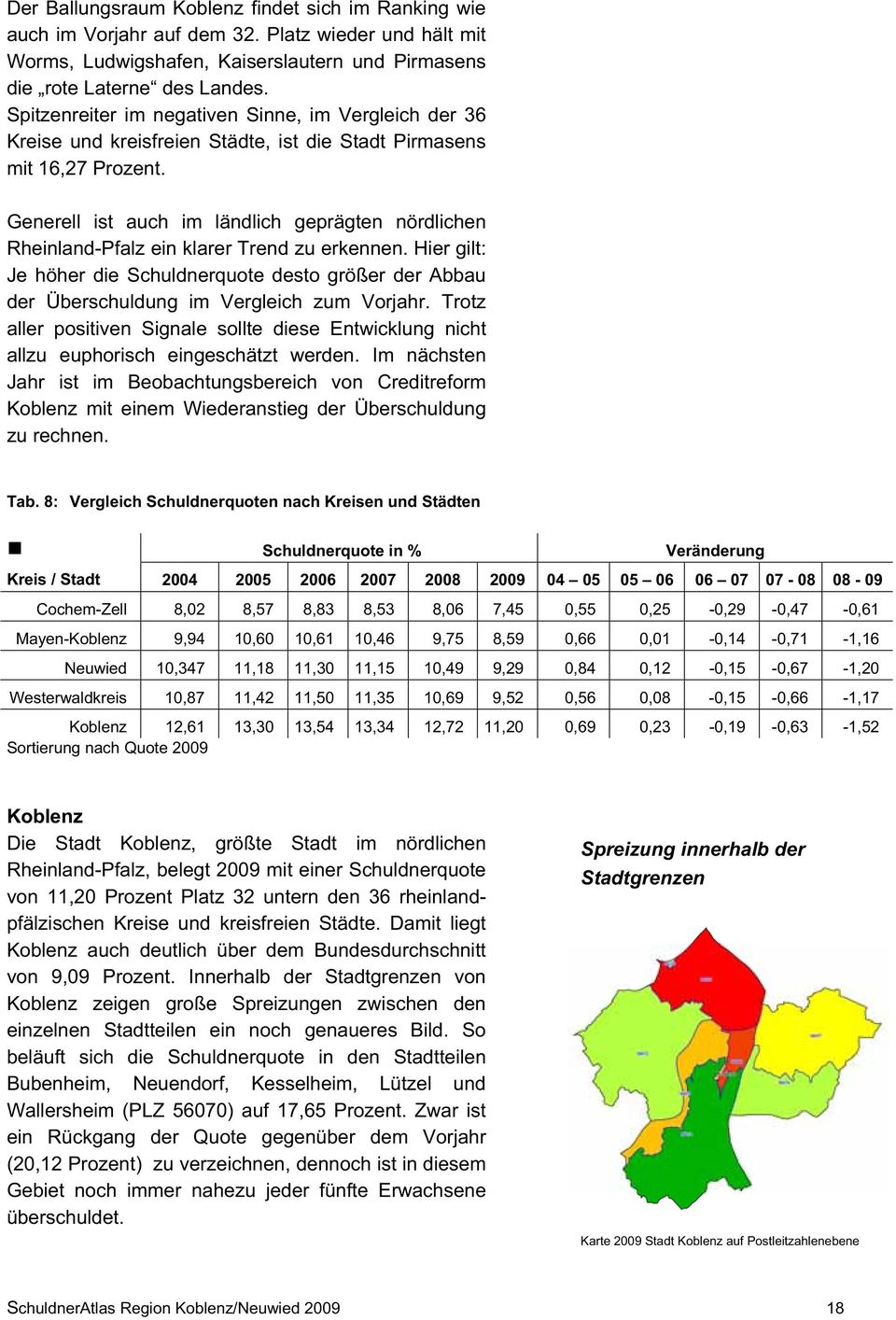 Generell ist auch im ländlich geprägten nördlichen Rheinland-Pfalz ein klarer Trend zu erkennen.