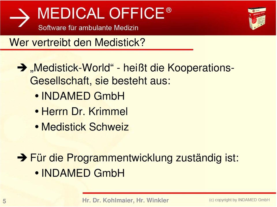 besteht aus: INDAMED GmbH Herrn Dr.
