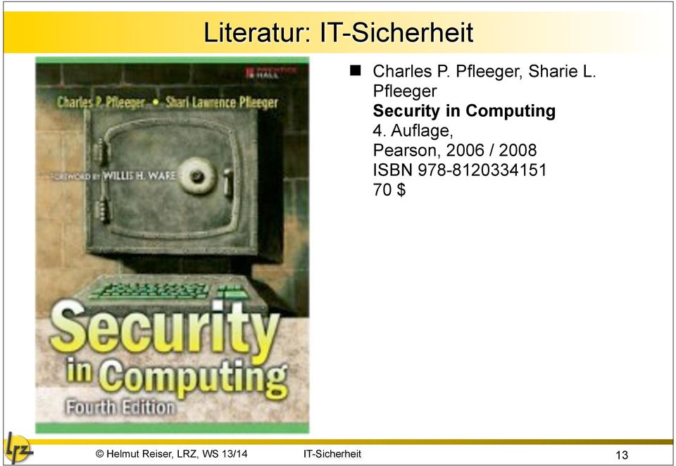 Pfleeger Security in Computing 4.