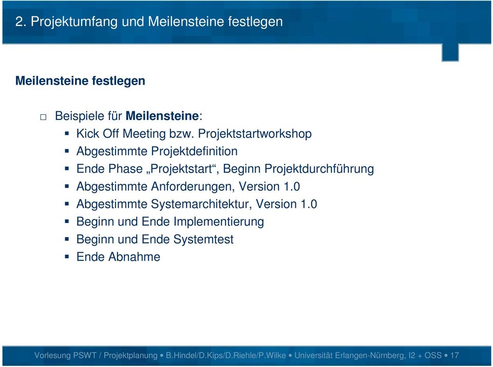 Anforderungen, Version 1.0 Abgestimmte Systemarchitektur, Version 1.