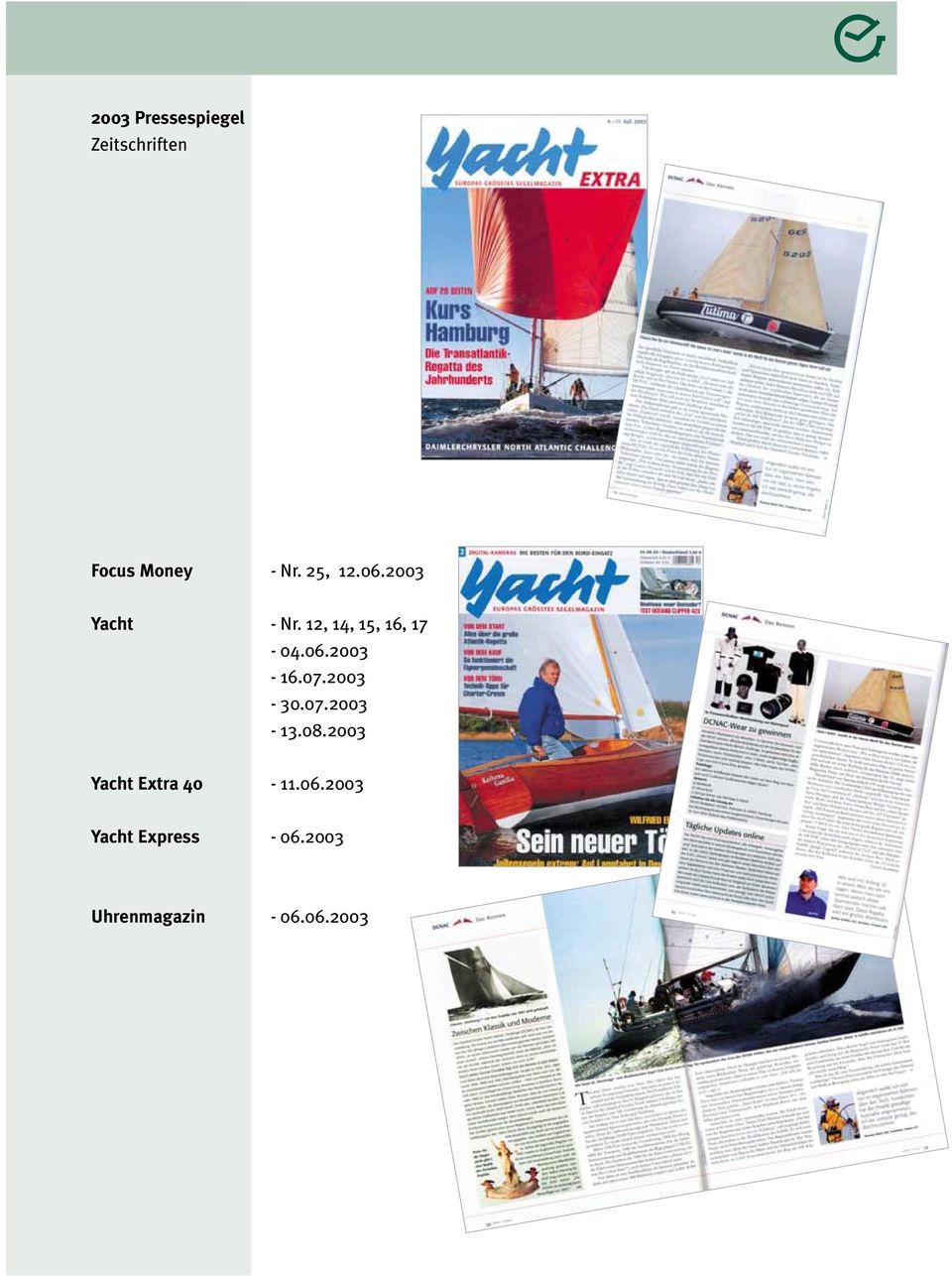 07.2003-30.07.2003-13.08.2003 Yacht Extra 40-11.06.