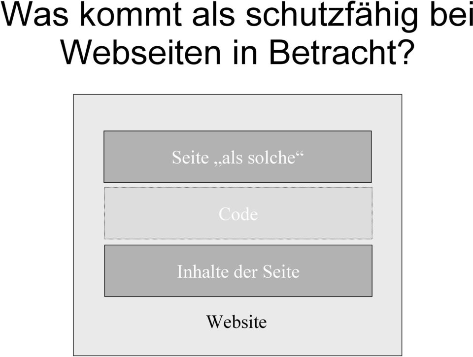 Webseiten in Betracht?