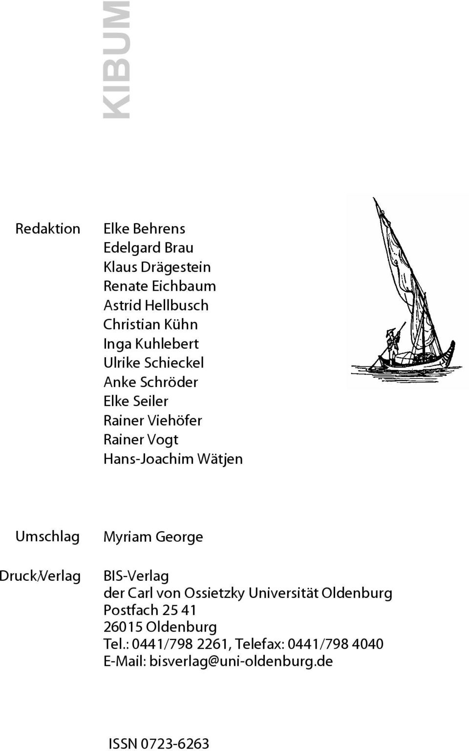 Umschlag Druck/Verlag Myriam George BIS-Verlag der Carl von Ossietzky Universität Oldenburg Postfach 25