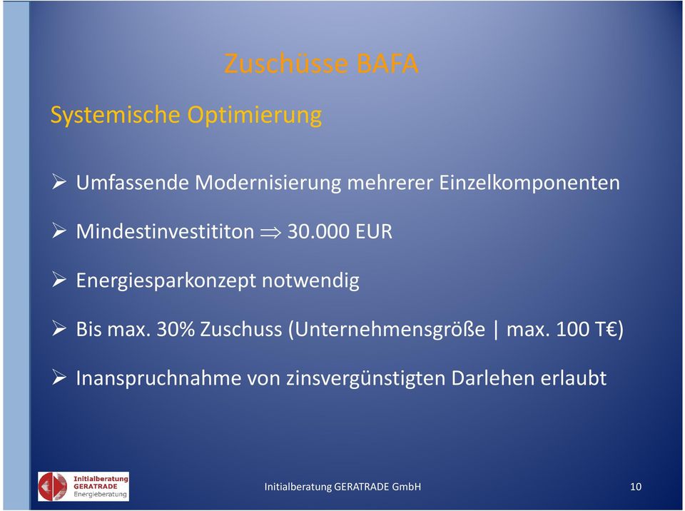 000 EUR Energiesparkonzept notwendig Bis max.