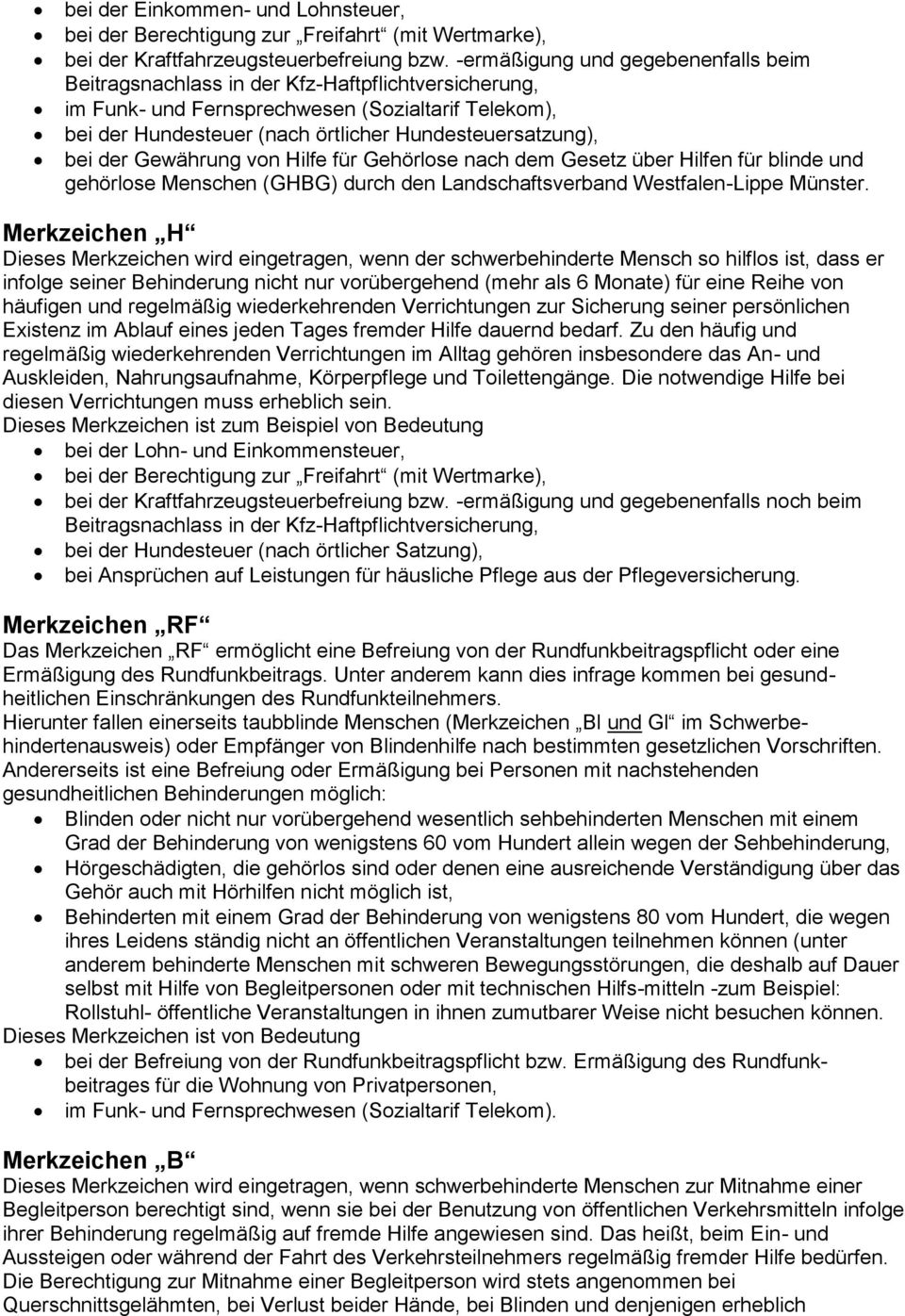 Gesetz über Hilfen für blinde und gehörlose Menschen (GHBG) durch den Landschaftsverband Westfalen-Lippe Münster.
