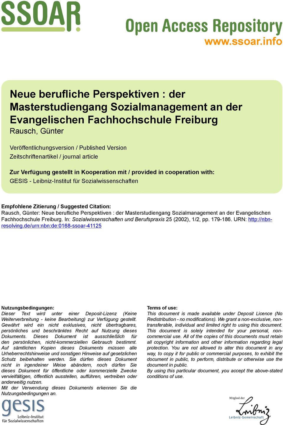 Zeitschriftenartikel / journal article Zur Verfügung gestellt in Kooperation mit / provided in cooperation with: GESIS - Leibniz-Institut für Sozialwissenschaften Empfohlene Zitierung / Suggested