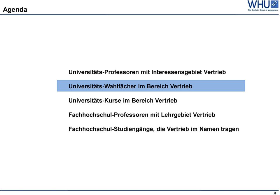 im Bereich Vertrieb Fachhochschul-Professoren mit Lehrgebiet