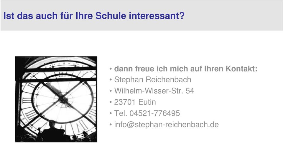 Stephan Reichenbach Wilhelm-Wisser-Str.