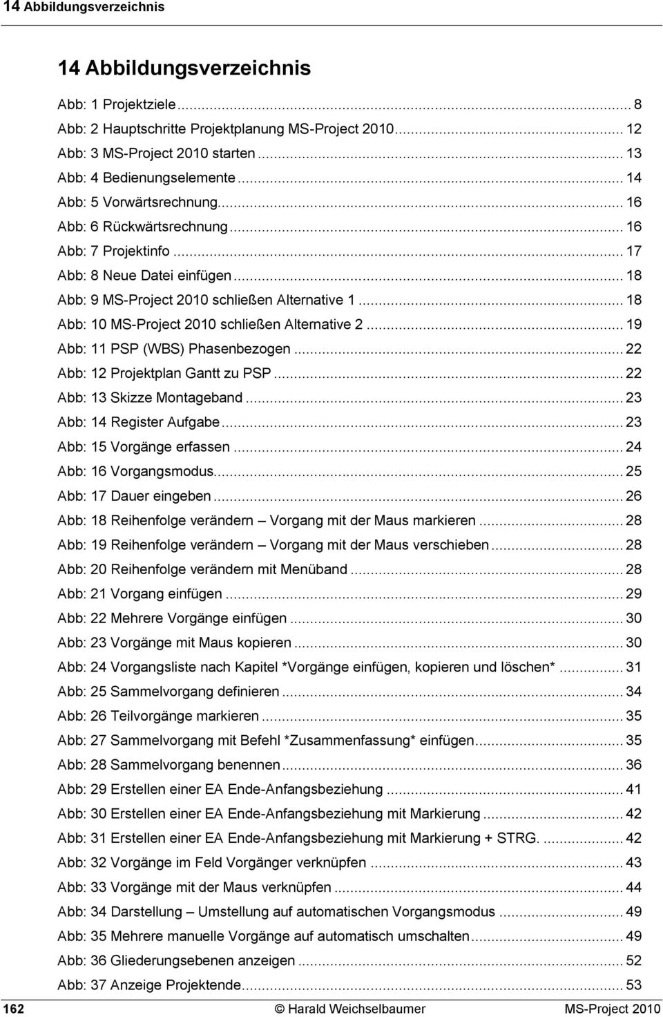 .. 18 Abb: 10 MS-Project 2010 schließen Alternative 2... 19 Abb: 11 PSP (WBS) Phasenbezogen... 22 Abb: 12 Projektplan Gantt zu PSP... 22 Abb: 13 Skizze Montageband... 23 Abb: 14 Register Aufgabe.