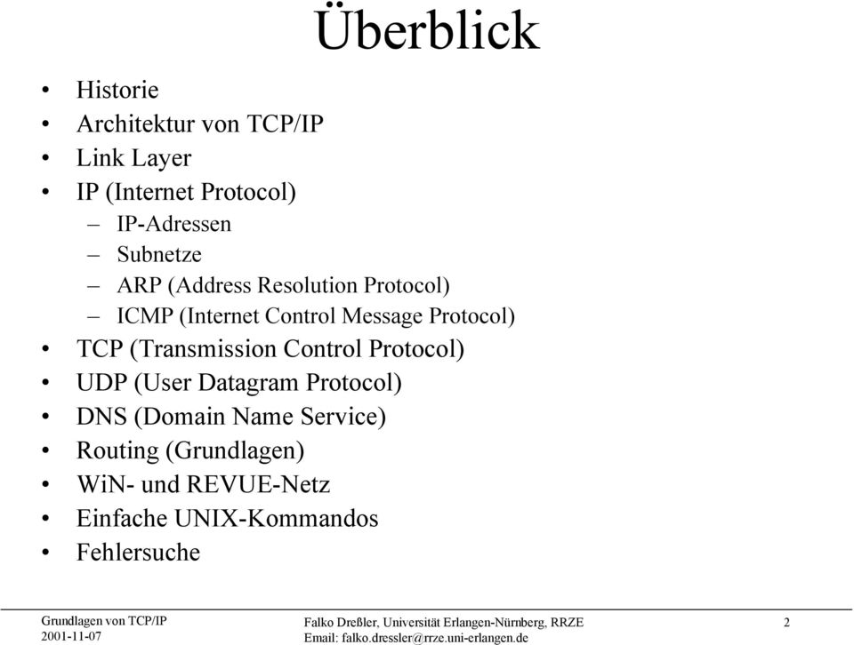 Protocol) TCP (Transmission Control Protocol) UDP (User Datagram Protocol) DNS