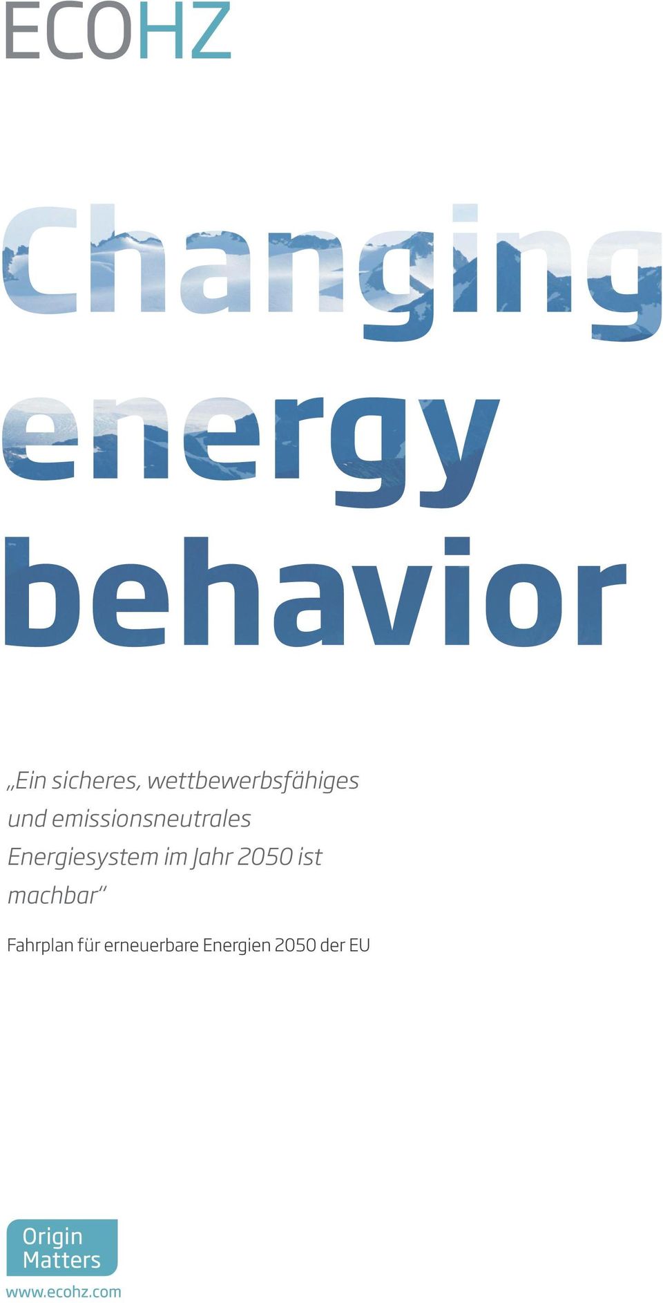 Energiesystem im Jahr 2050 ist