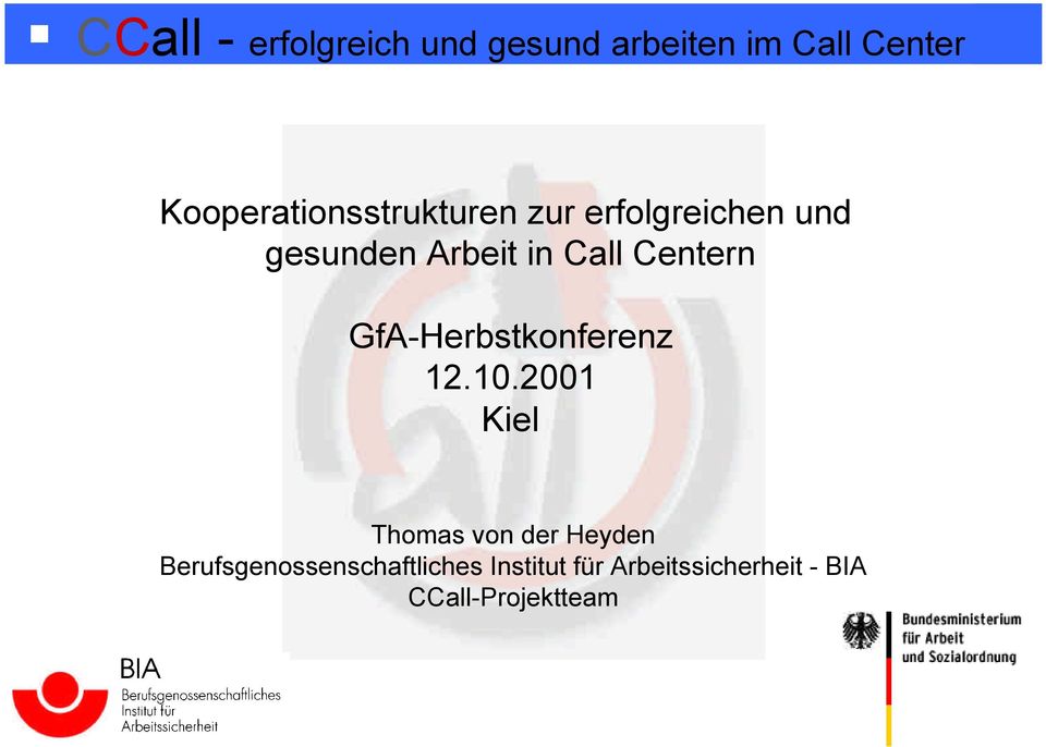 Call Centern GfA-Herbstkonferenz 12.10.