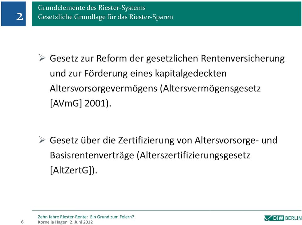 Altersvorsorgevermögens (Altersvermögensgesetz [AVmG] 2001).