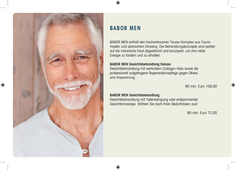BABOR MEN Gesichtsbehandlung Deluxe Gesichtsbehandlung mit wertvollem Collagen-Vlies sowie die professionell aufgetragene Regenerationspflege gegen