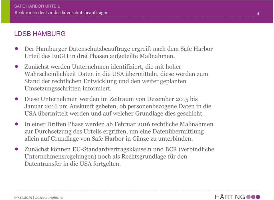 Umsetzungsschritten informiert.