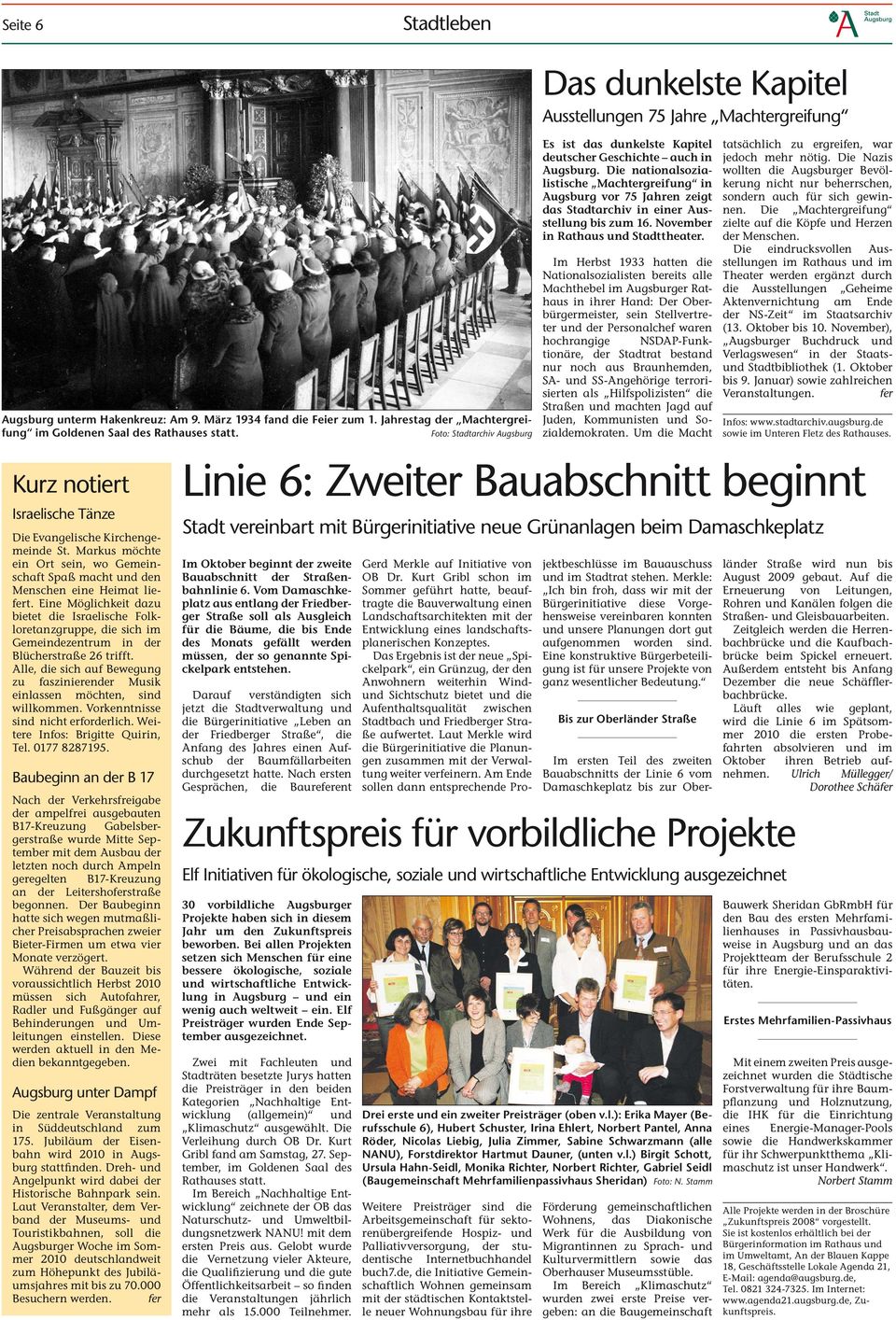 Die nationalsozialistische Machtergreifung in Augsburg vor 75 Jahren zeigt das Stadtarchiv in einer Ausstellung bis zum 16. November in Rathaus und Stadttheater.