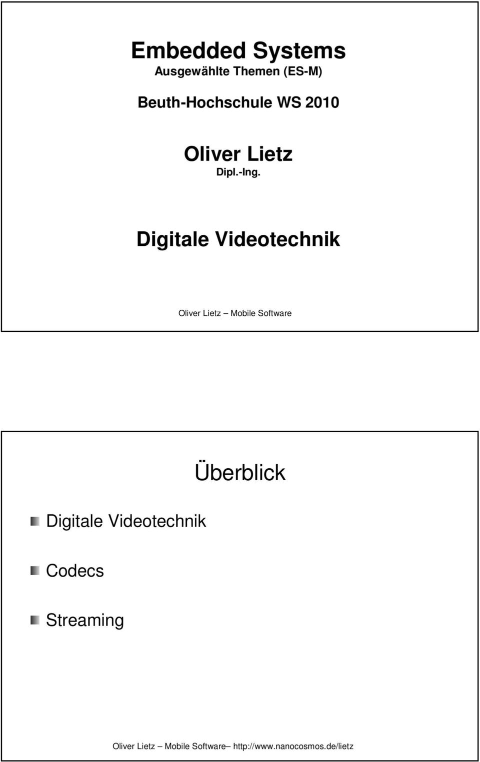 Digitale Videotechnik Oliver Lietz Mobile