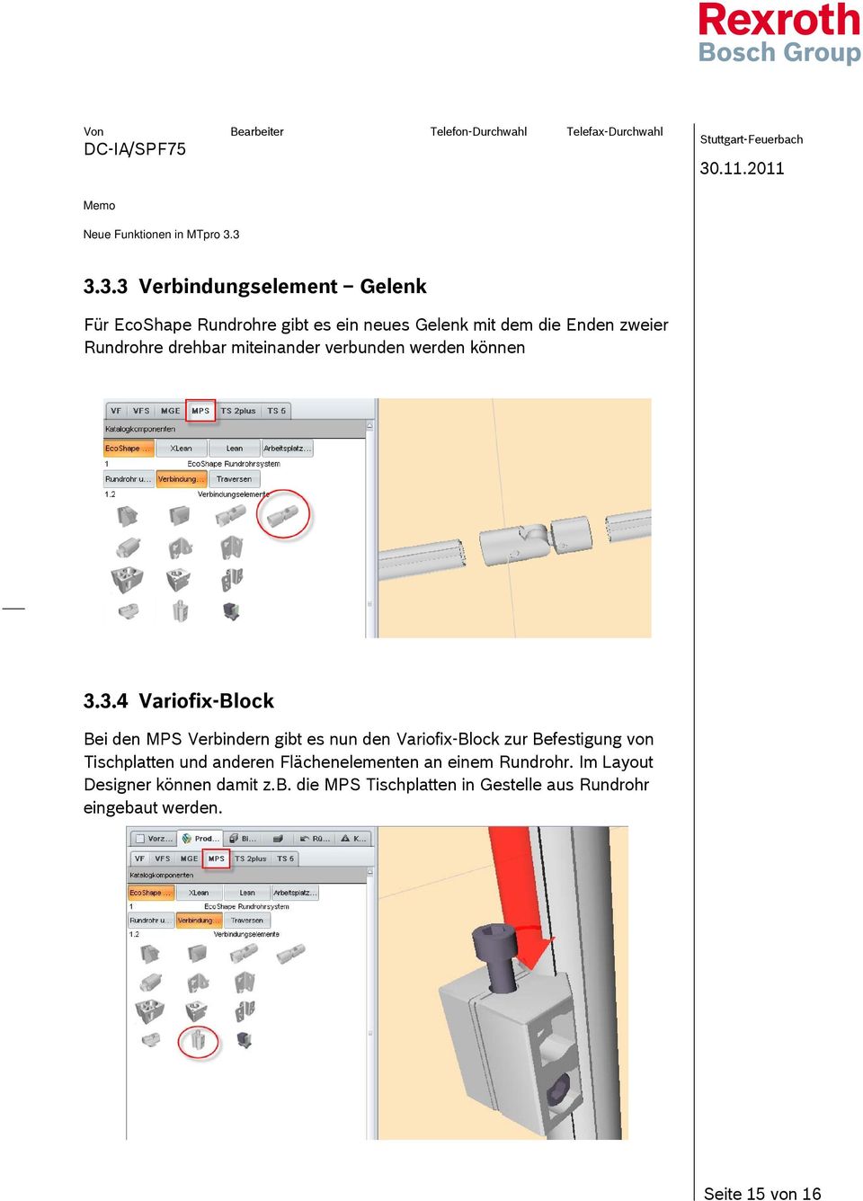 3.4 Variofix-Block Bei den MPS Verbindern gibt es nun den Variofix-Block zur Befestigung von Tischplatten