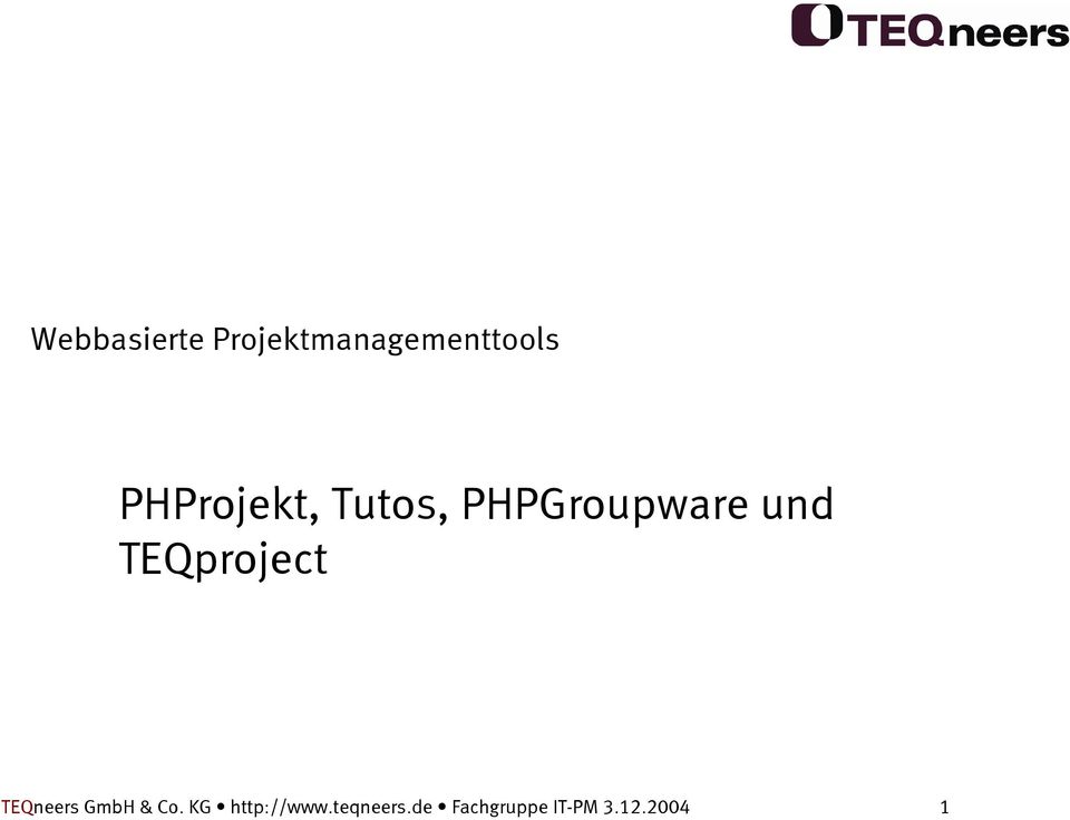TEQproject TEQneers GmbH & Co.