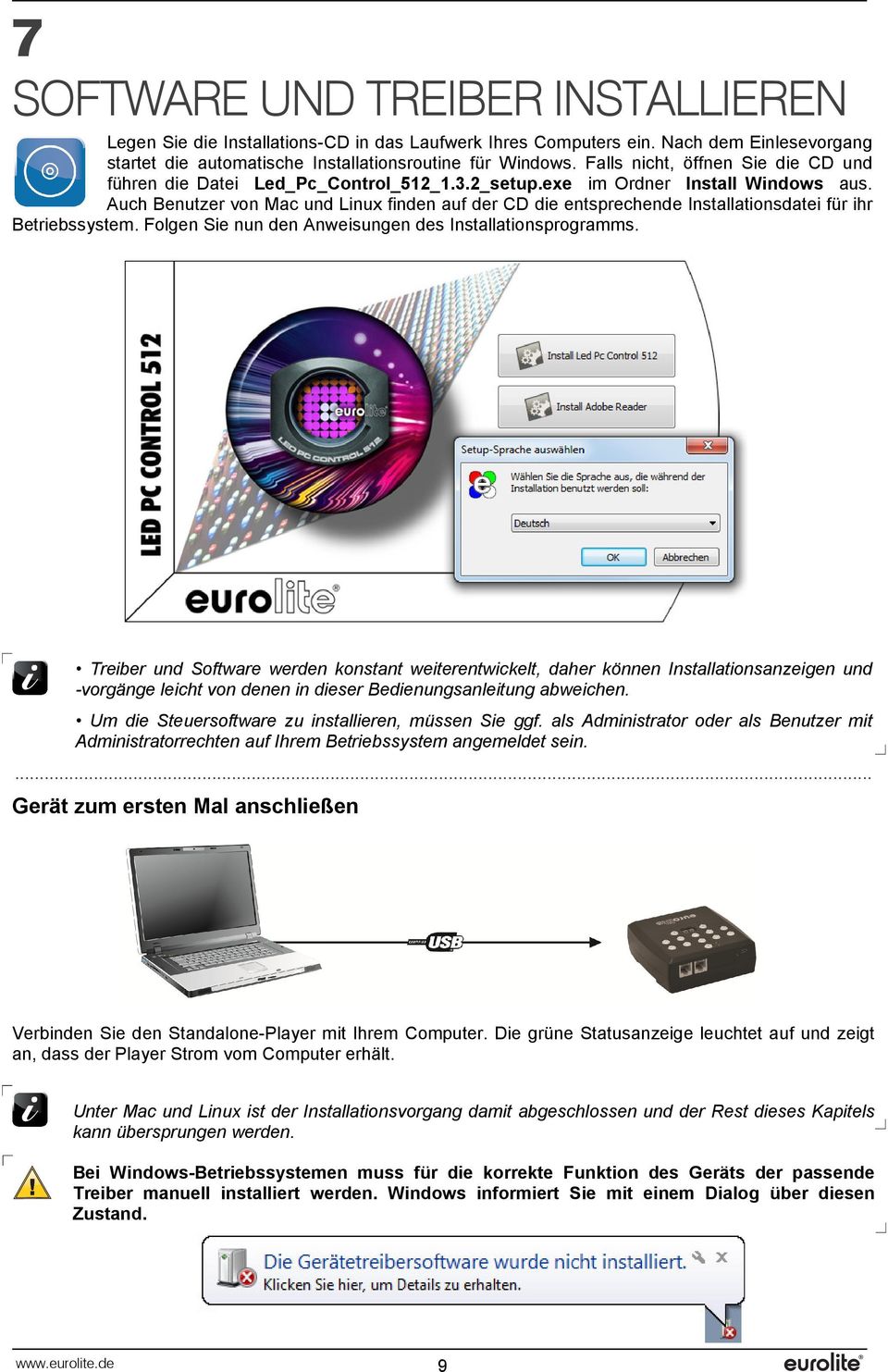 Auch Benutzer von Mac und Linux finden auf der CD die entsprechende Installationsdatei für ihr Betriebssystem. Folgen Sie nun den Anweisungen des Installationsprogramms.