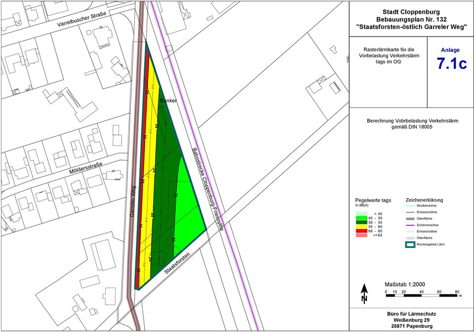 1c Möldersstraße Garreler Weg 60 60 60 60 60 57,5 57,5 57,5 57,5 57,5 55 55 55 55 52,552,5 Bunker 52,5 52,5 50 50 Staatsforsten Bahnstrecke