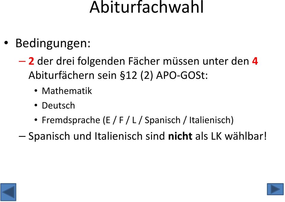 Mathematik Deutsch Fremdsprache (E / F / L / Spanisch /