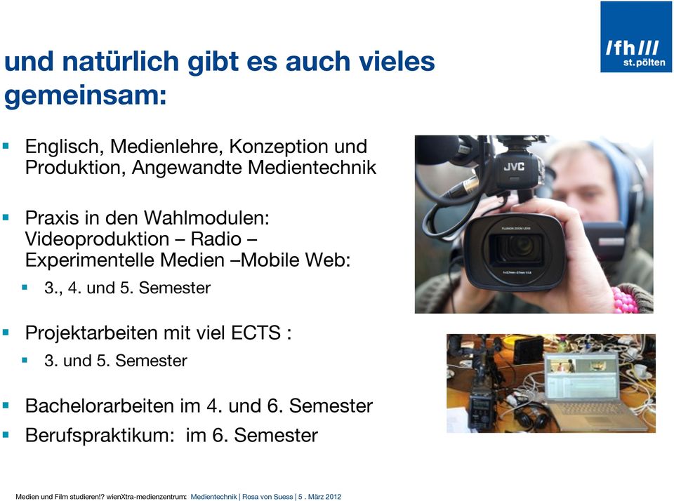 Experimentelle Medien Mobile Web: 3., 4. und 5.