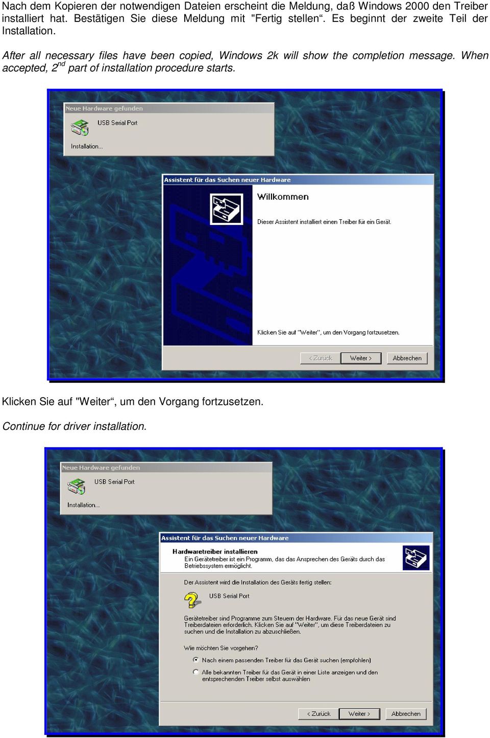 After all necessary files have been copied, Windows 2k will show the completion message.