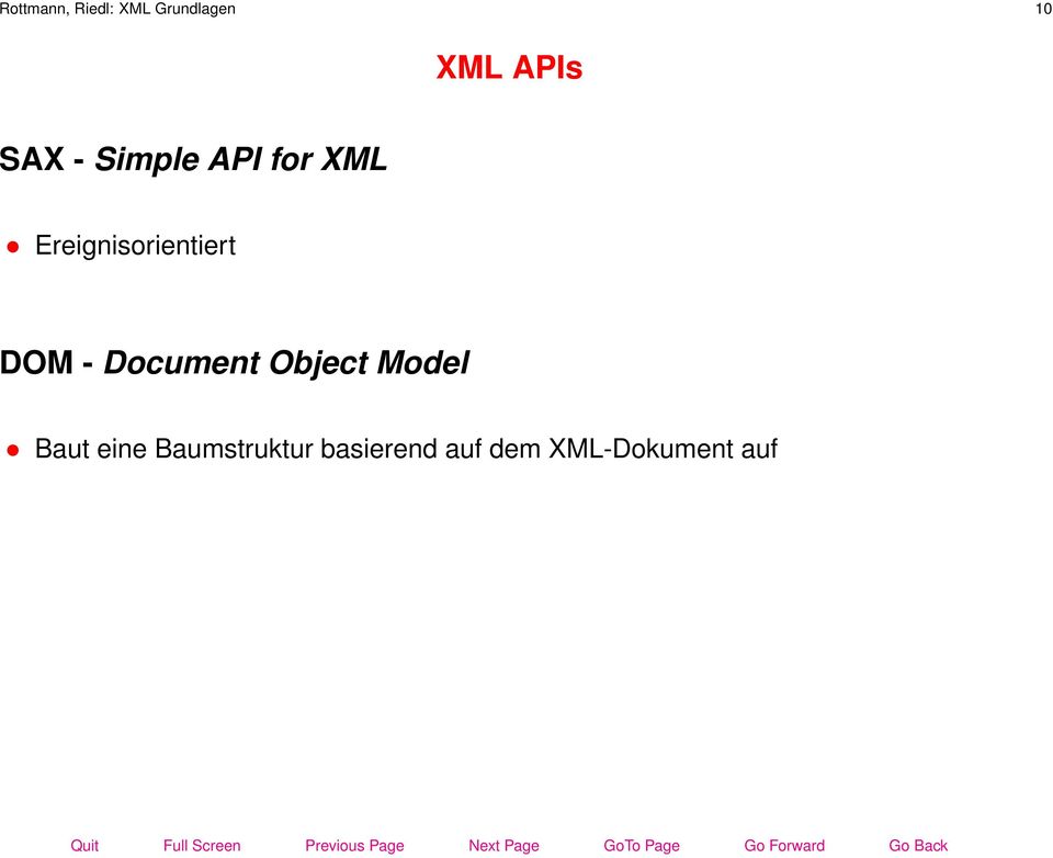 DOM - Document Object Model Baut eine