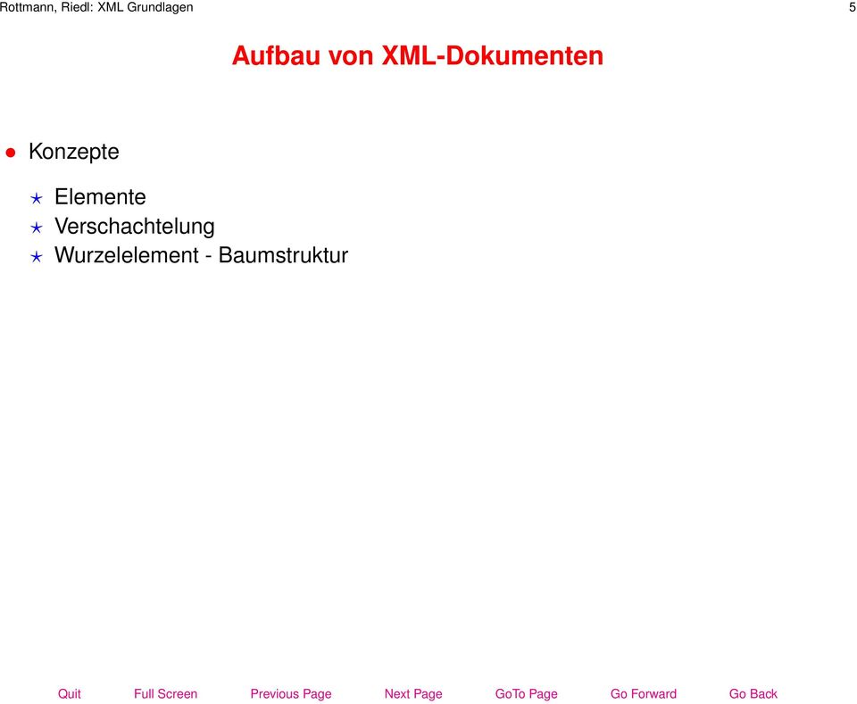 XML-Dokumenten Konzepte