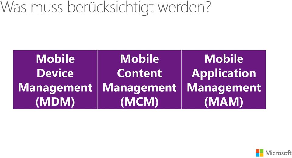 Mobile Content Management (MCM)