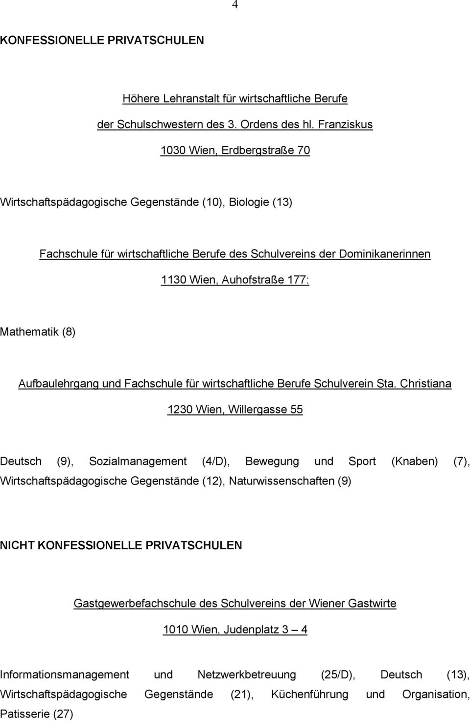 Mathematik (8) Aufbaulehrgang und Fachschule für wirtschaftliche Berufe Schulverein Sta.