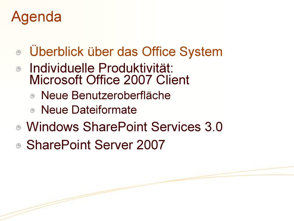 2007 Client Neue Benutzeroberfläche Neue