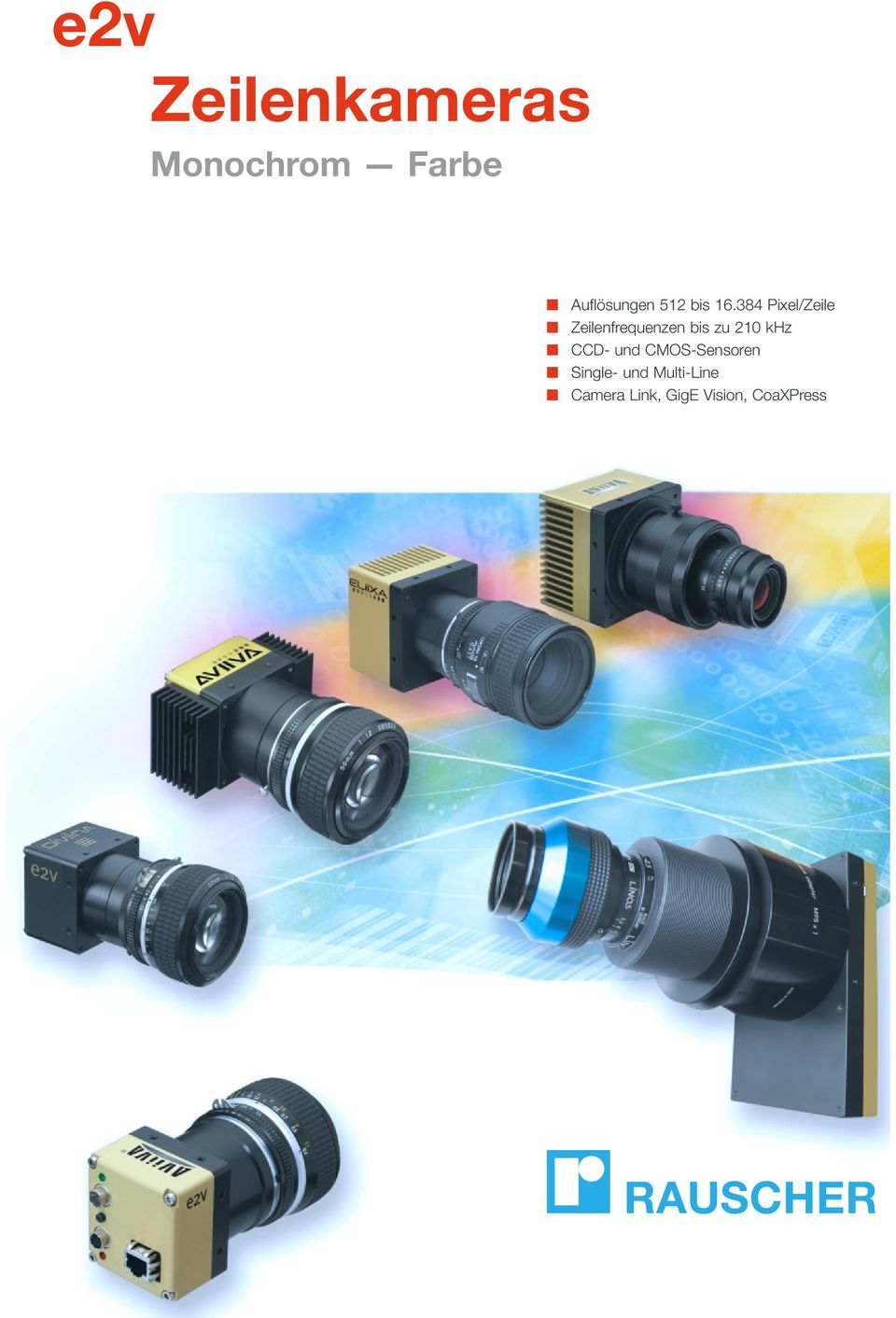 CCD- und CMOS-Sensoren Single- und Multi-Line, GigE